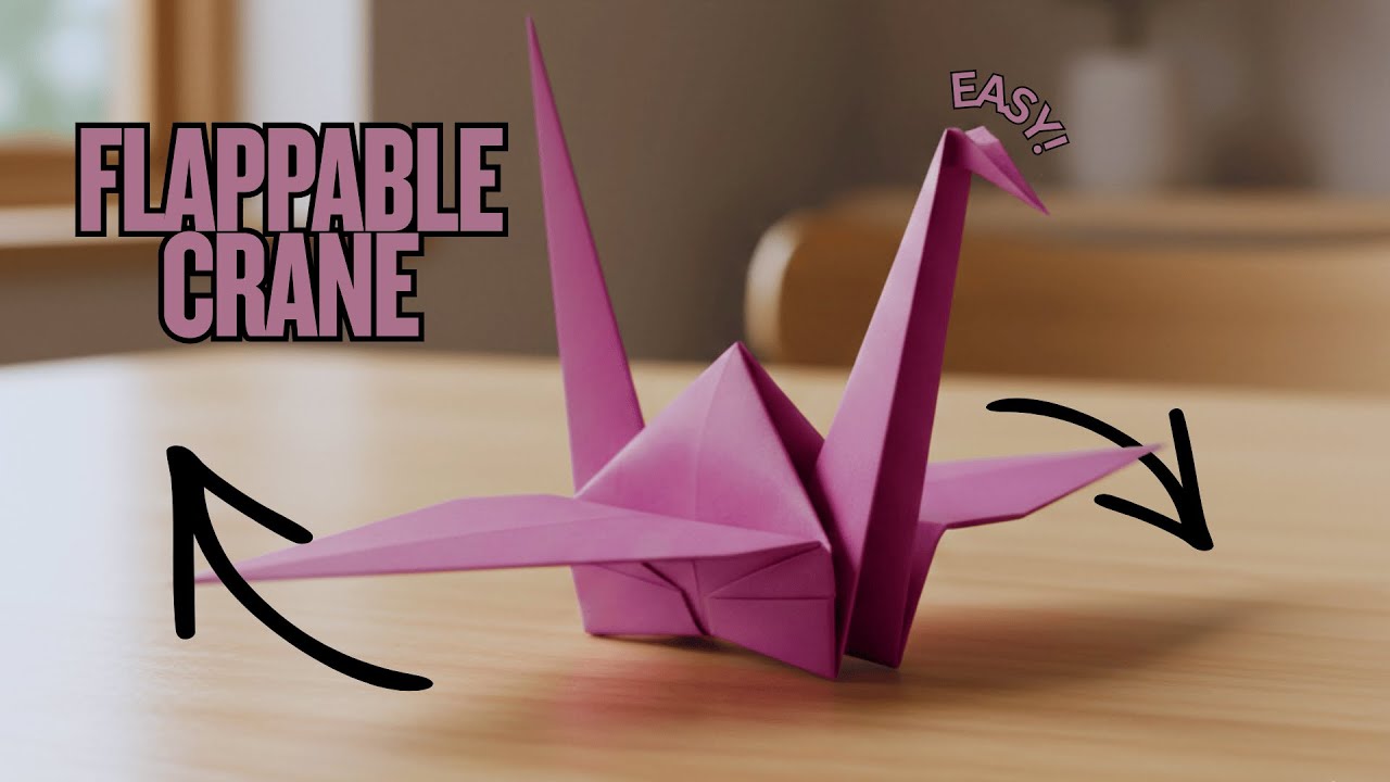 EASY ORIGAMI | FLAPPABLE CRANE