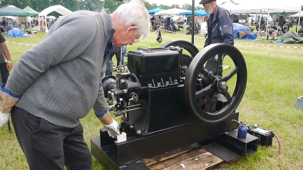 Start,Brantford Oil Engine,HVID,Brons,stationary engine,Stationärmotor,Standmotor,stationaire motor