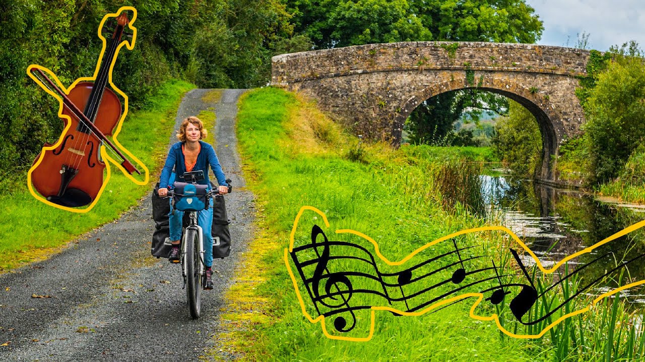 KAMPEREN bij de PUB | FIETSEN met een VIOOL in IERLAND | Royal Canal Greenway 3