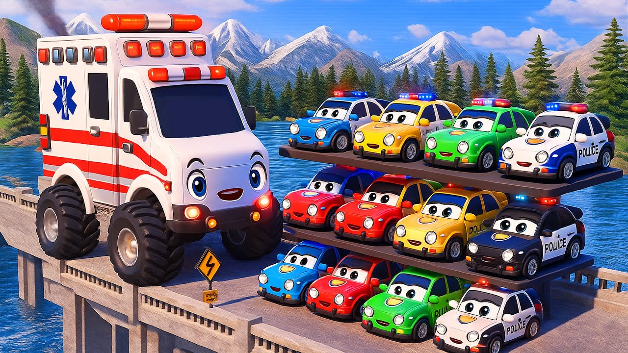 The Rocks Have Rolled Down the Cliff! ⛰️ | Police 🚓 & Friends Rescue Cars Cartoon