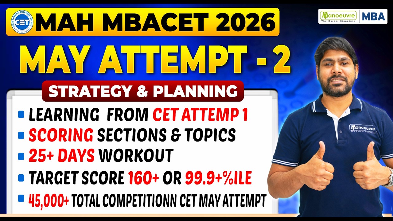 MBA CET 2026 Май, Попытка 2: Стратегия и планирование | Уроки первой попытки | План подготовки на...