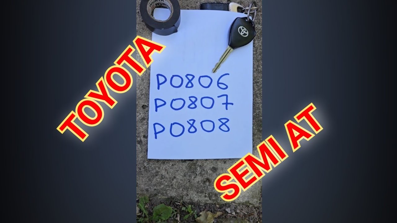 P0808 P0807 P0806 TOYOTA ROBOT TROUBLE CODE HOW TO FIX AND WHAT IS IT COROLLA AURIS YARIS AYGO VERSO