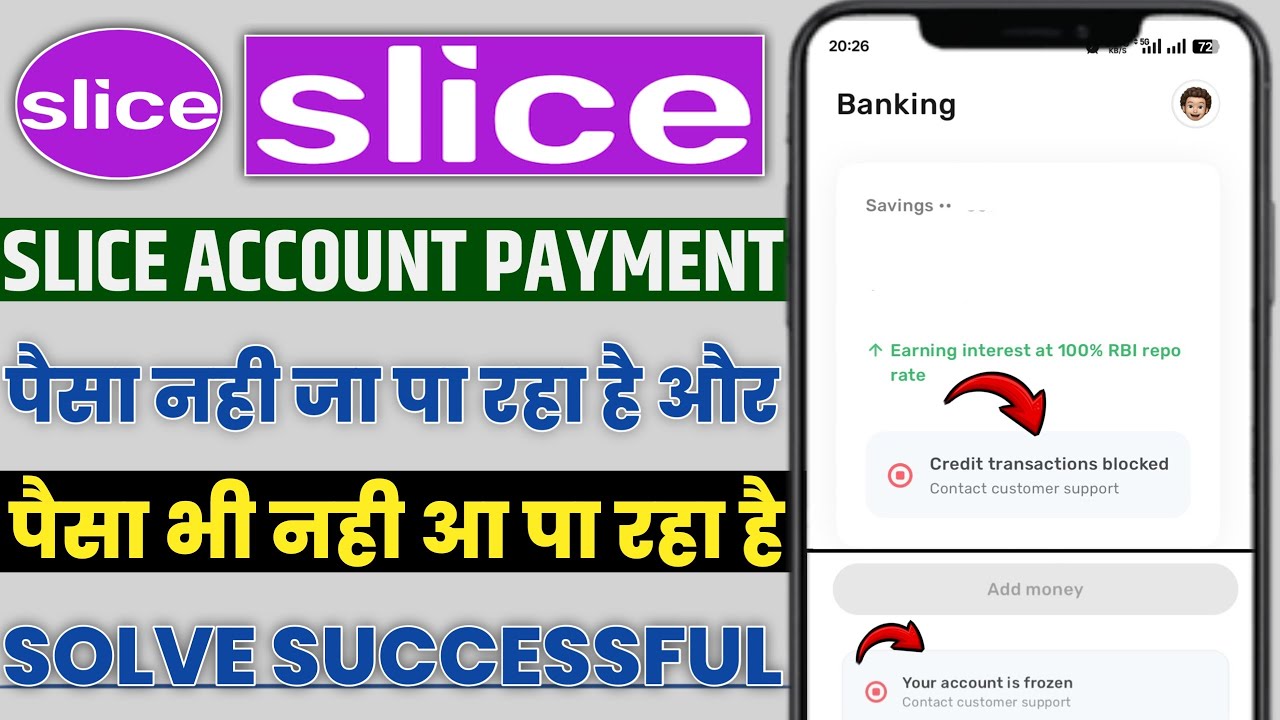 Slice account credit transactions blocked contact customer support | Slice your account is frozen