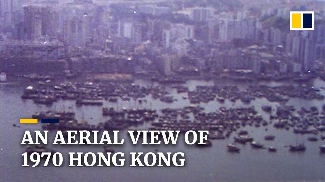 Hong Kong from the air in 1970