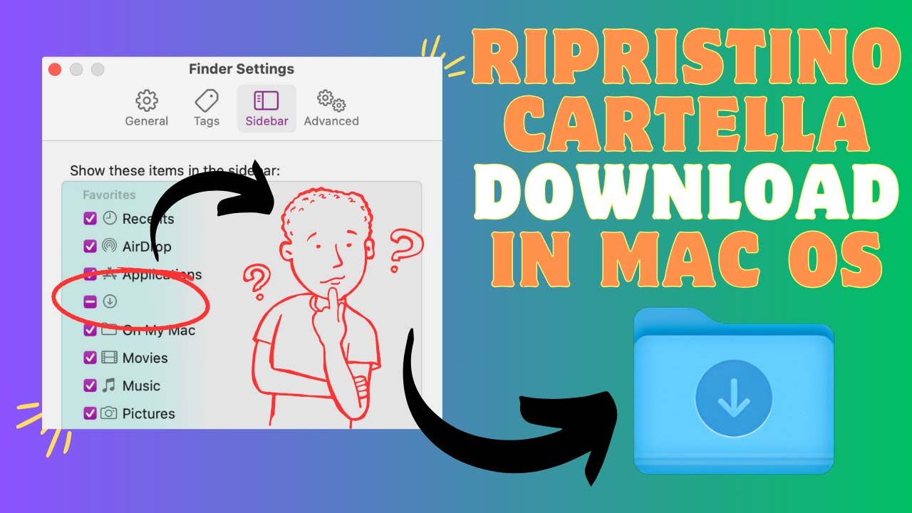 Come ripristinare la cartella Download di sistema in macOS.