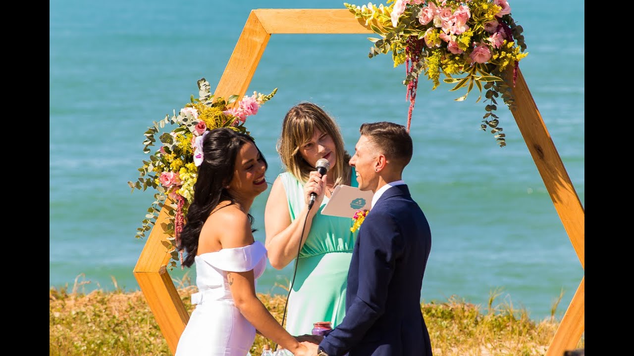 Cerimônia na Praia - Casamento Karen& Jhow Julho 2021
