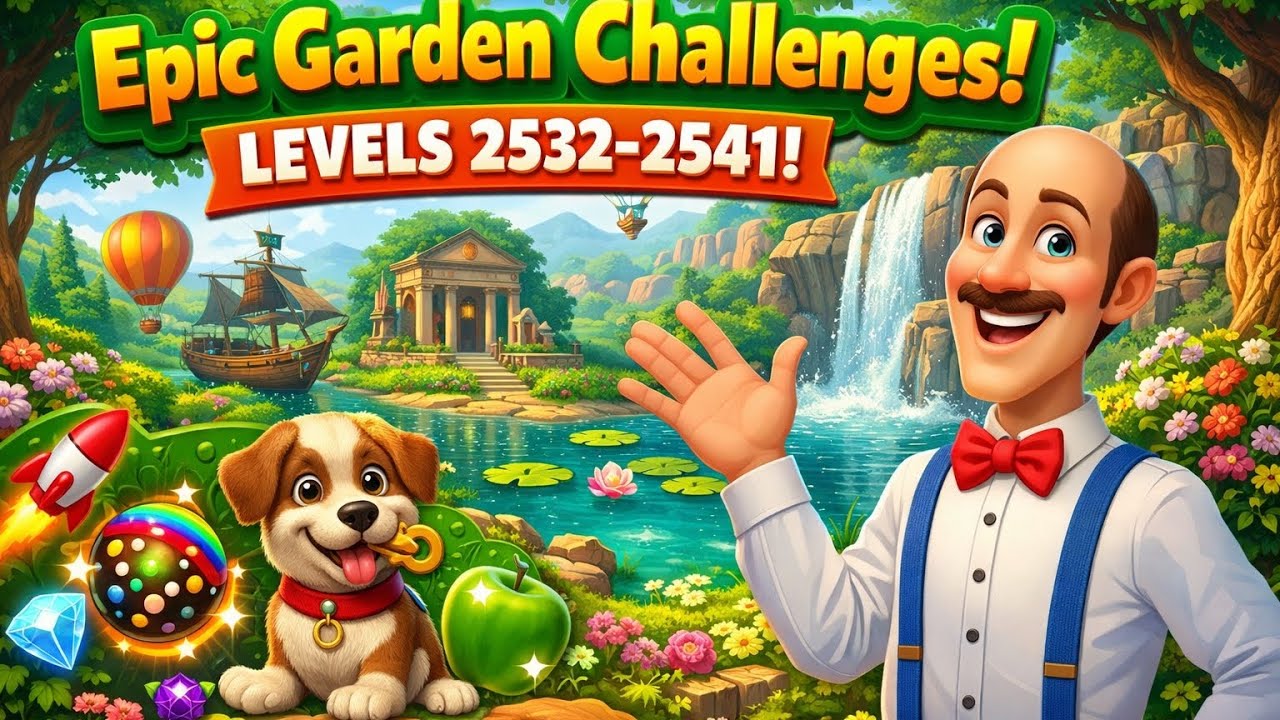 Gardenscapes Level 2532 to 2541 Gameplay Walkthrough | No Boosters Challenge 🌿✨