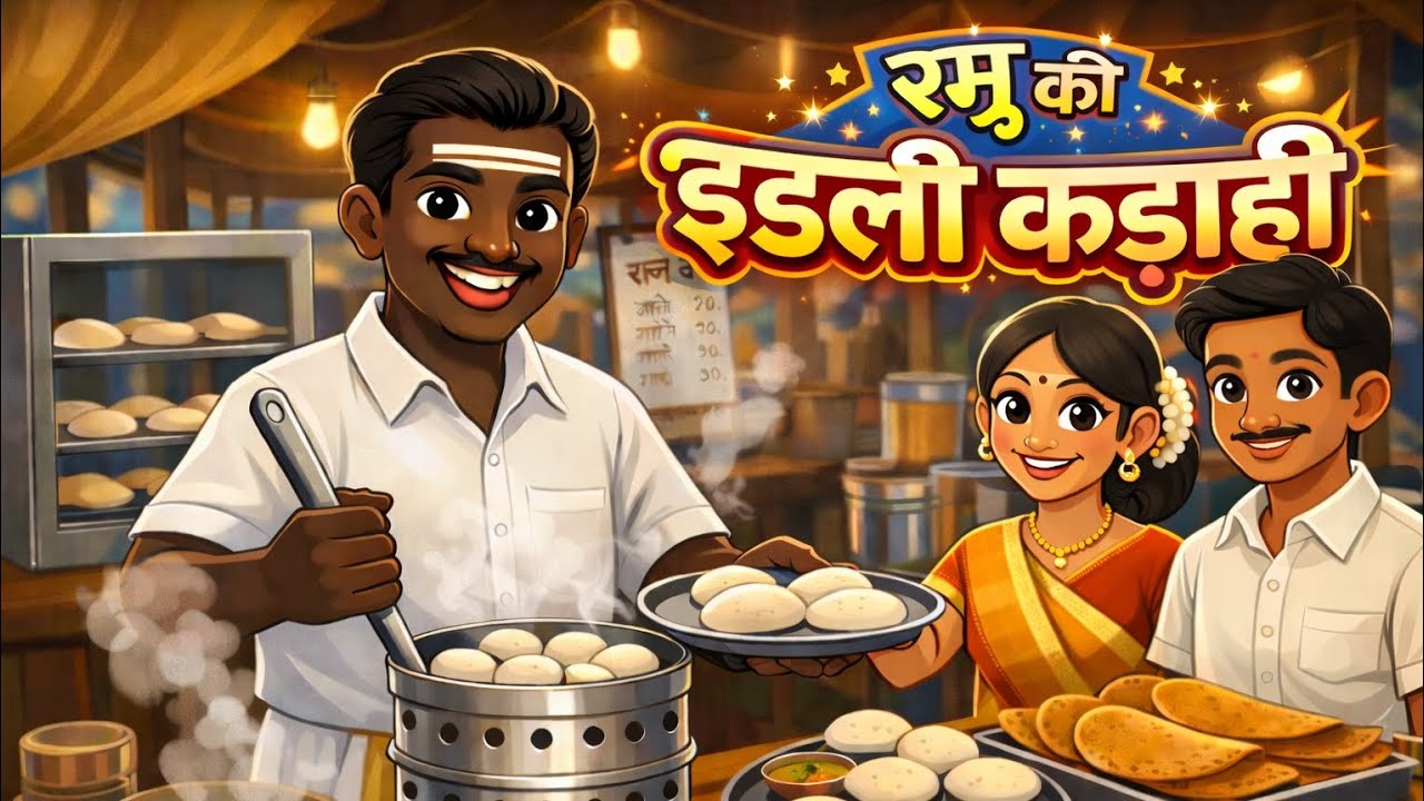इडली कड़ाही | एक झूठ ने कैसे बदल दी रमू की ज़िंदगी | moral story | cartoon Video | hindi kahani