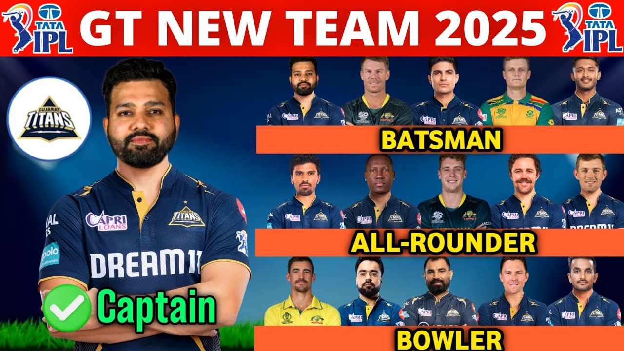 IPL 2025 | Gujarat Titans Team Full Squad | GT New Squad 2025 | GT Team Players List 2025