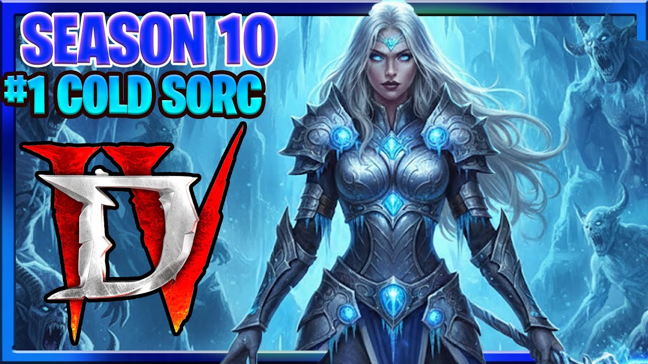 Diablo 4 Сезон 10 Ранг #1 Сборка Холодного Колдуна Руководство по сборке Ice Shard: Сезон Адского...
