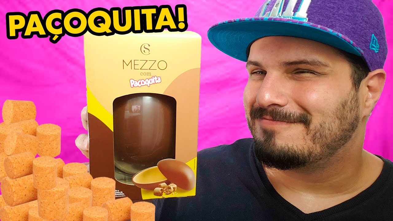 O QUASE MELHOR OVO DE PÁSCOA DE 2021 - Provando o Ovo Mezzo Paçoquita da CACAU SHOW.