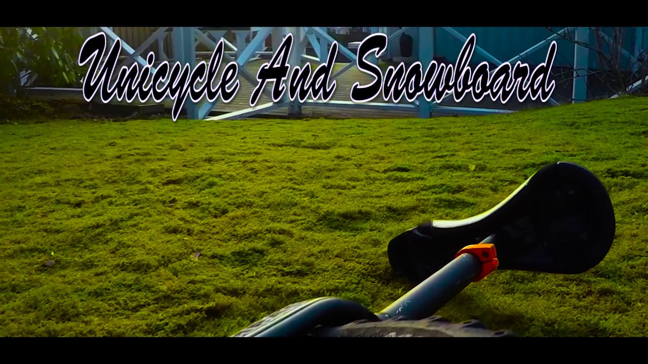 Unicycle And Snowboard