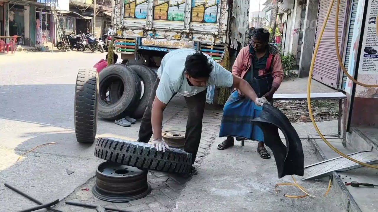 7,50,16 new tyre fiting 🙋🫡