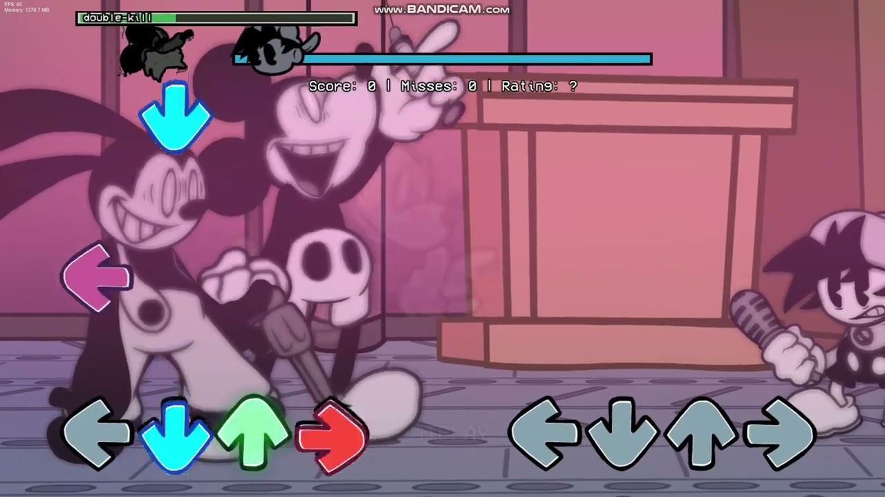 fnf double kill but mickey and oswald sing it