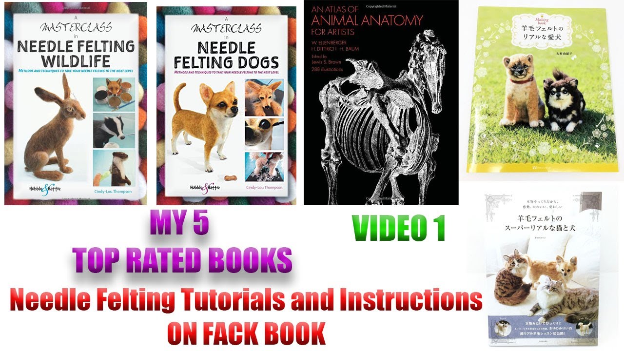 Realistic Dogs and Cats Needle Felting Books