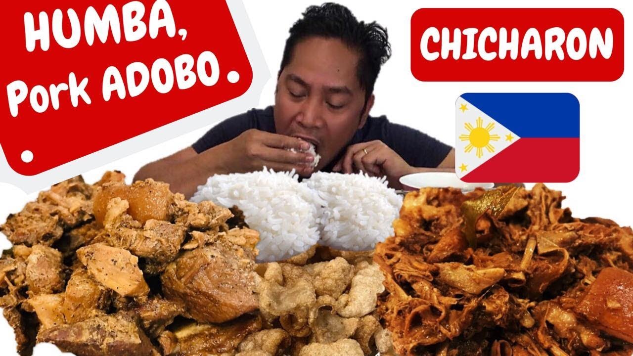 HUMBA!!! PORK ADOBO!!! CHICHARON!!! MUKBANG!!! Filipino food!!!