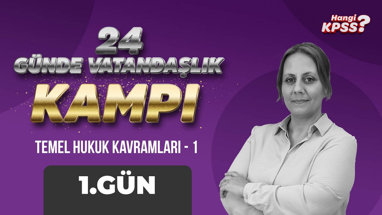 24 Günde KPSS Vatandaşlık Kampı - 1. Gün -  Yasemin Özkanlı - Hangi KPSS #kpssvatandaşlık