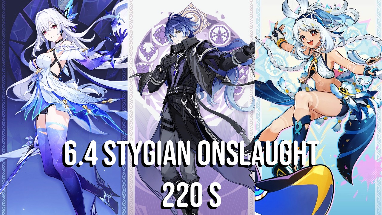 Skirk, Flins, Mualani - Genshin 6.4 Stygian Onslaught Fearless Showcase (March) - 220s