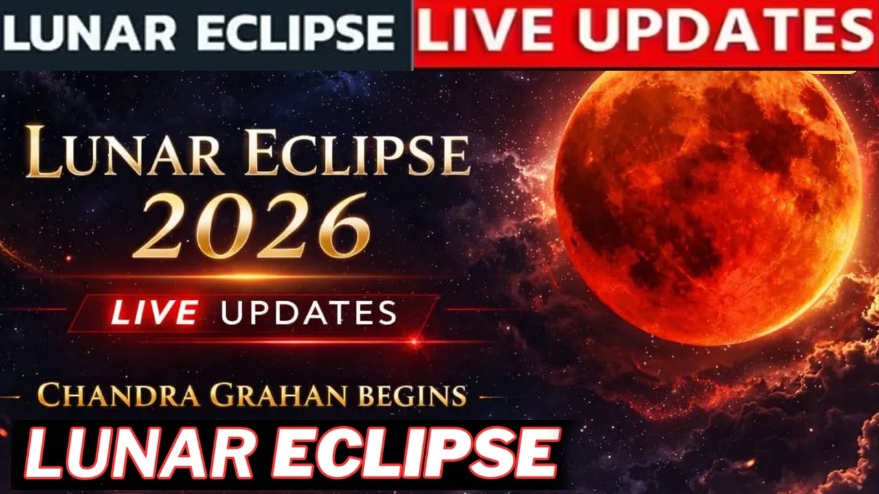🔴THE BLOOD MOON HAS BEGUN 🌕 MARCH 3RD 2026 TOTAL LUNAR ECLIPSEChandra Grahan LIVE Updates