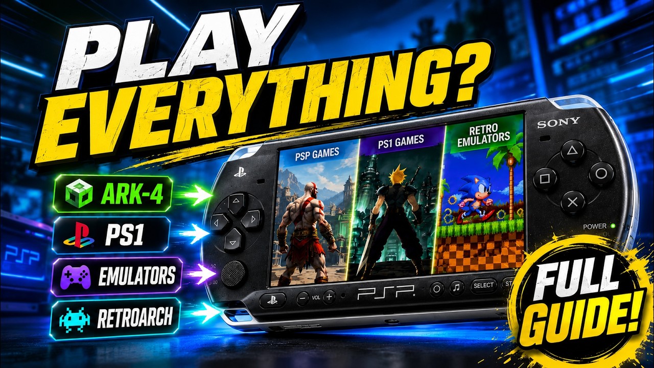 Full PSP Modding Guide: ARK-4, PS1 Games, RetroArch & Custom Firmware