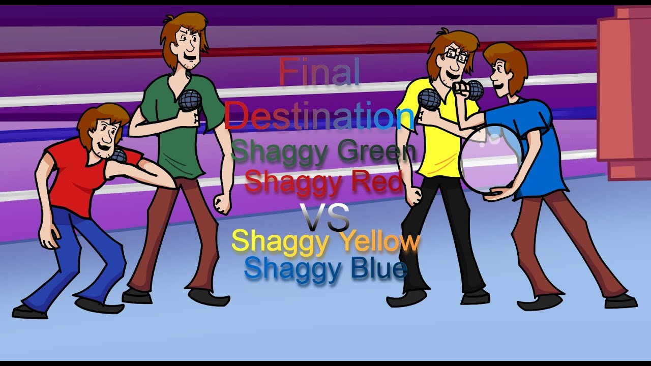 Final DestiShaggtion (final destination shaggy green & red vs shaggy yellow & blue) - FNF'