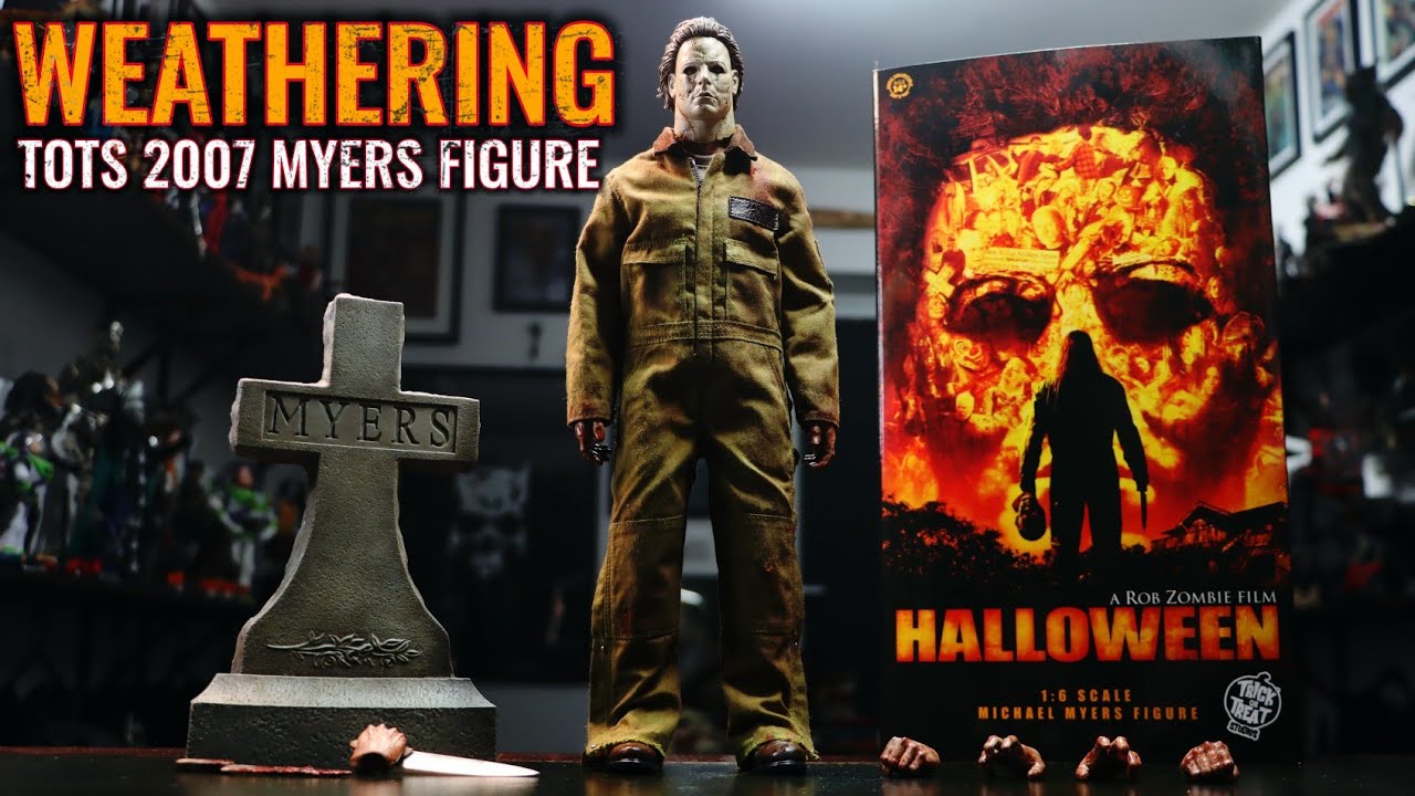 MODDED TOTS ROB ZOMBIE MICHAEL MYERS 1/6 FIGURE. WEATHERING - REPAINT - BLOOD WORK