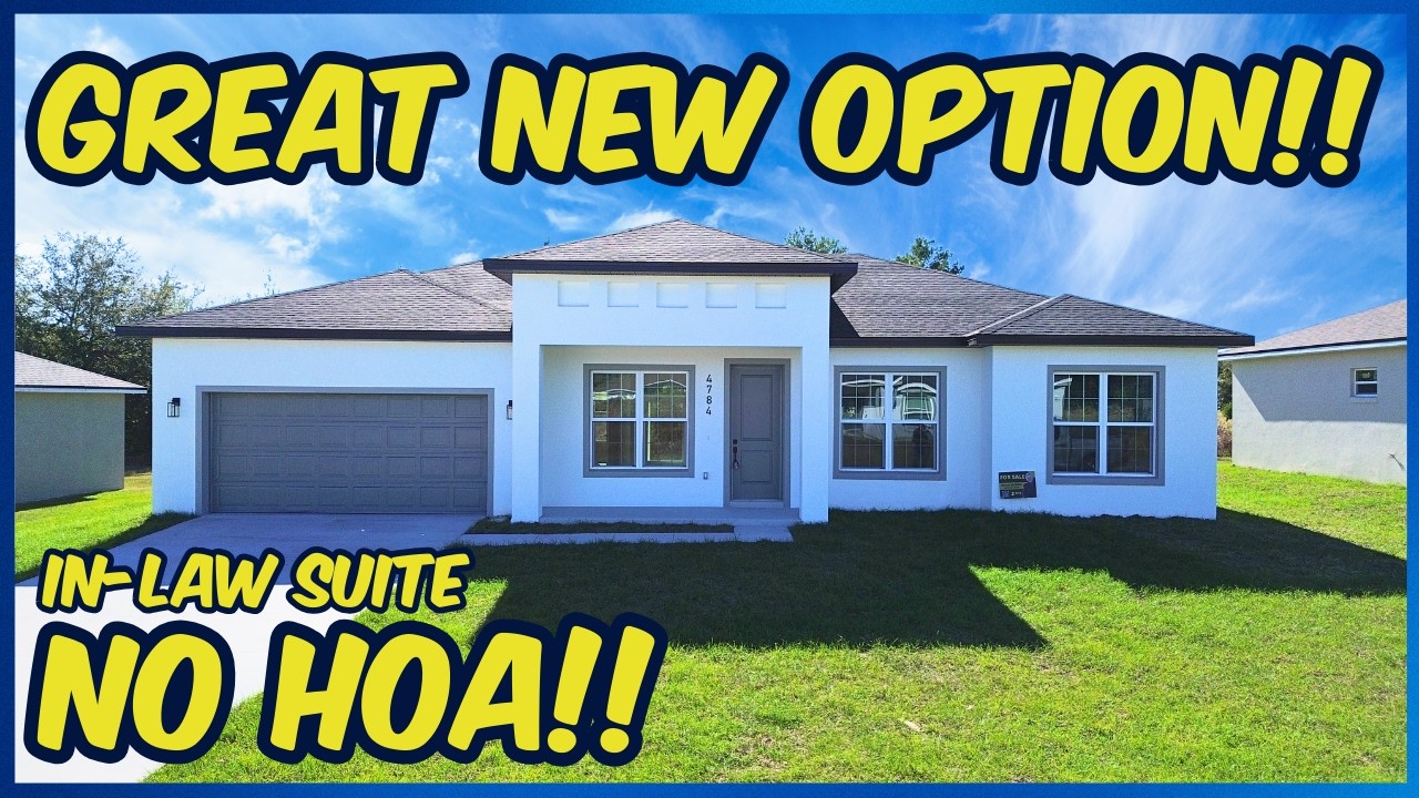 Tour this Move-In Ready Home for sale in Ocala, FL | New Construction with In-Law Suite! No HOA/CDD!