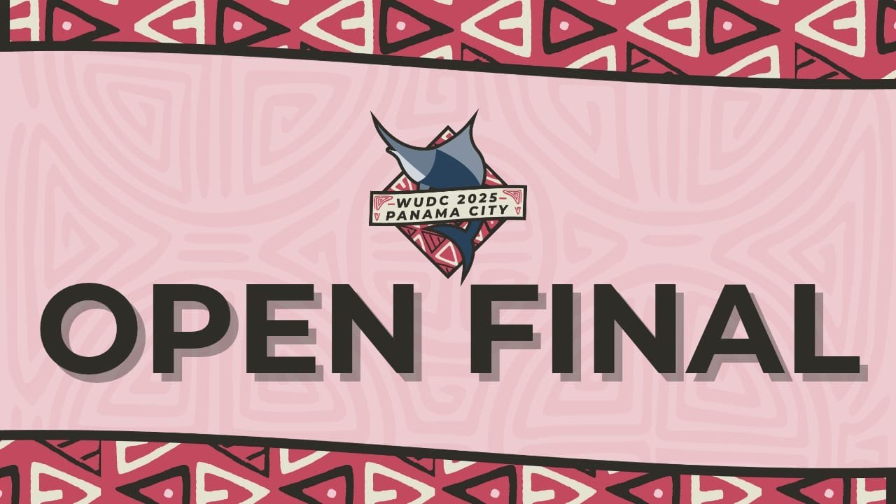 WUDC PANAMA 2025 OPEN FINAL