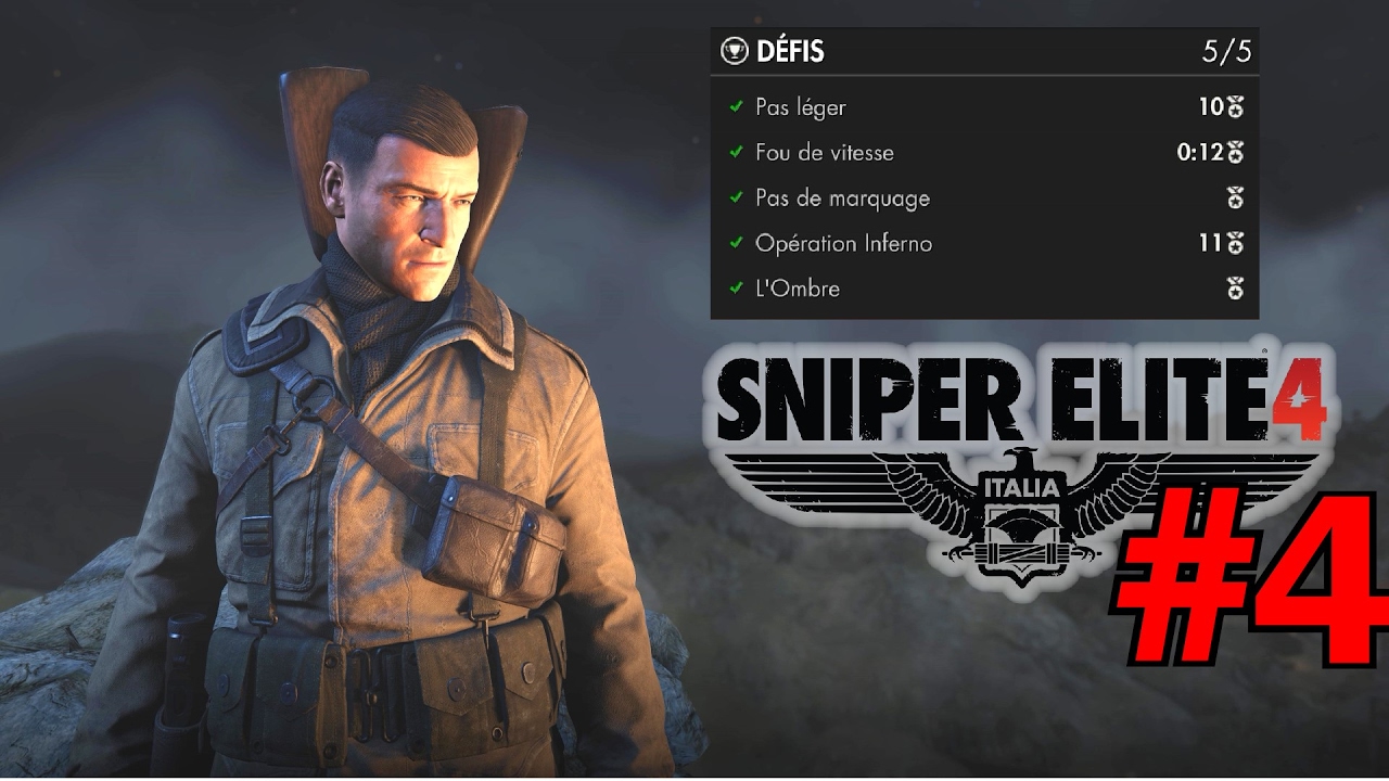 Sniper Elite 4: Tuto Tous les Défis 5/5 (Panzerfaust) Port de Lorino  - Mission 4