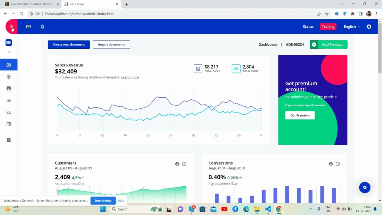 Bootstrap 5 Free Inventory Management Admin Dashboard Template Free 90