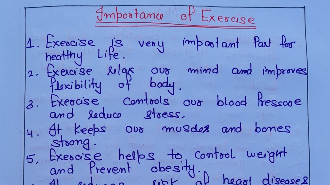 4 February 2026 Importance Of Exercise ll paragraph on Exercise ll Few lines on Exercise 