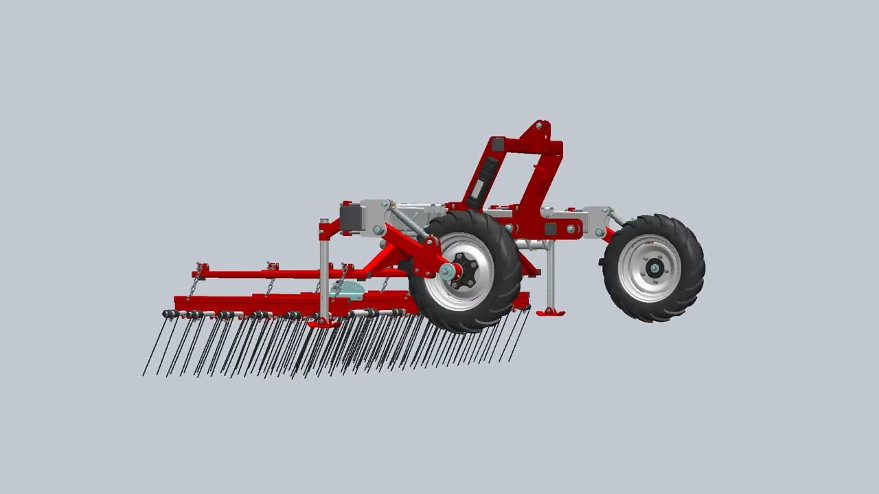 Mounted flex harrow