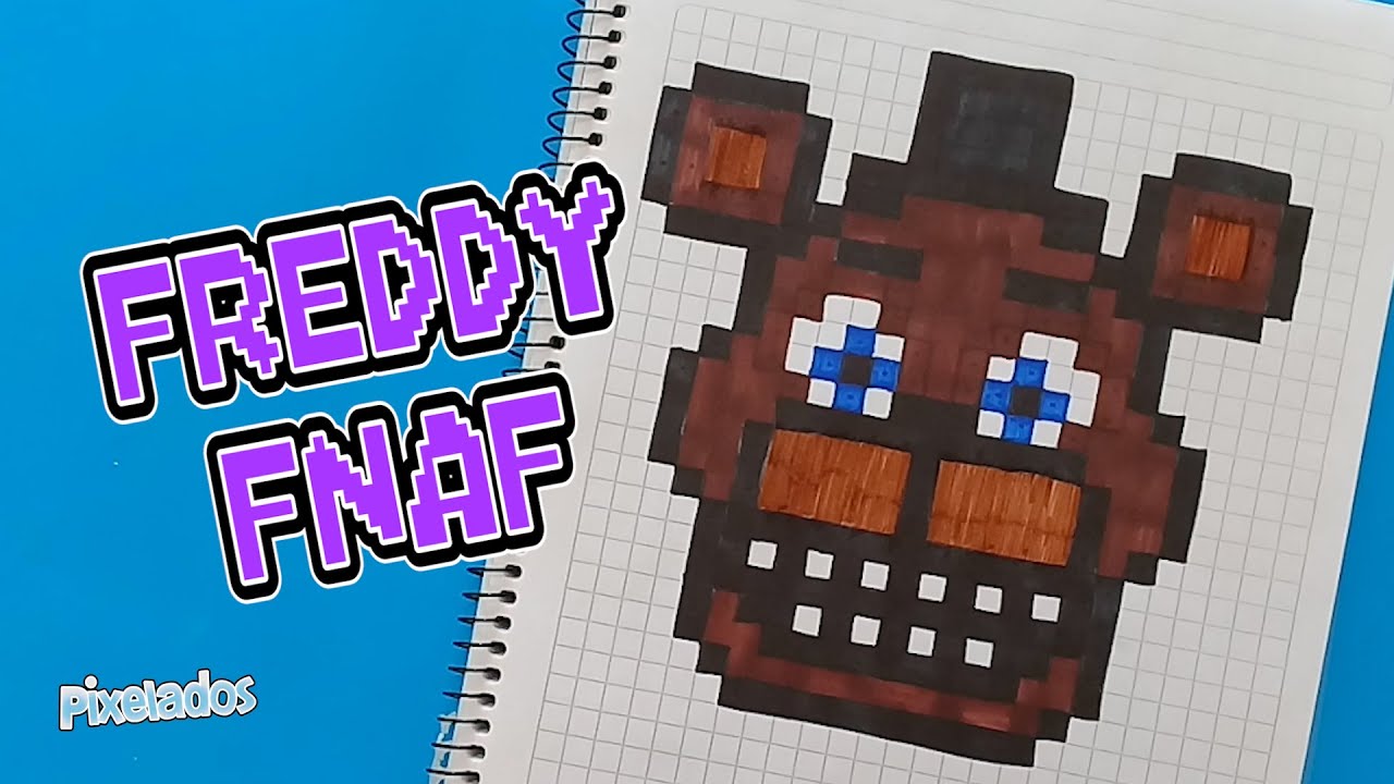 COMO DIBUJAR A FREDDY FNAF PIXEL ART - PIXELADOS
