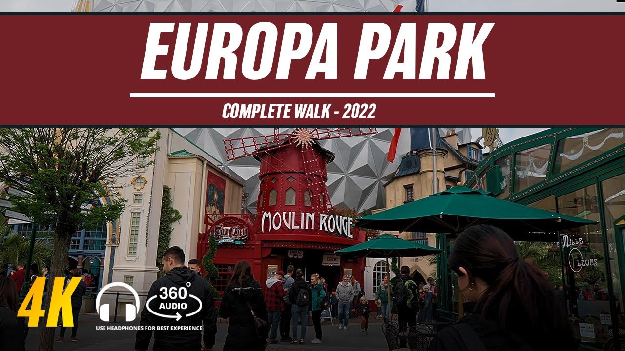Europa Park vlog - full walktrough  in 4k with ASMR 360 Soundscape. - all rollercoasters.