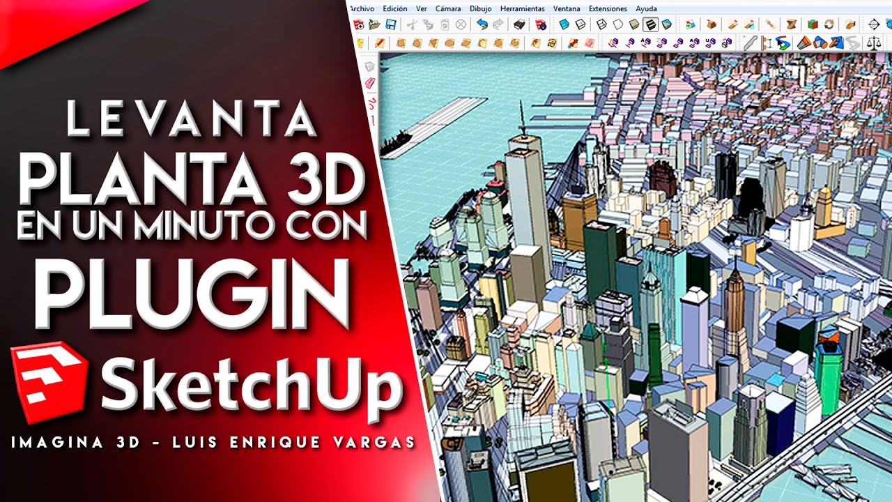 Levantar plano en Sketchup | Importar Autocad a Sketchup | PLUGIN