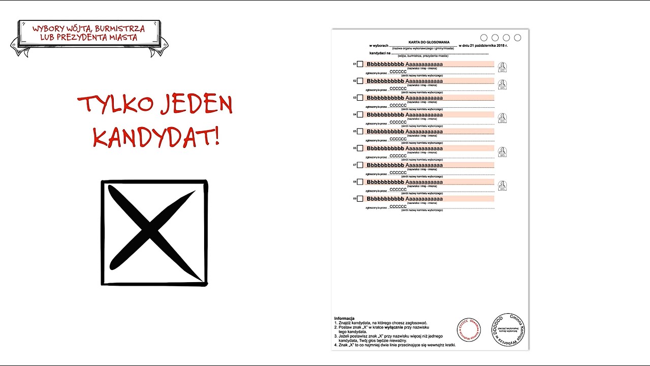 Wybory samorządowe 2018: Jak oddać głos? - I tura