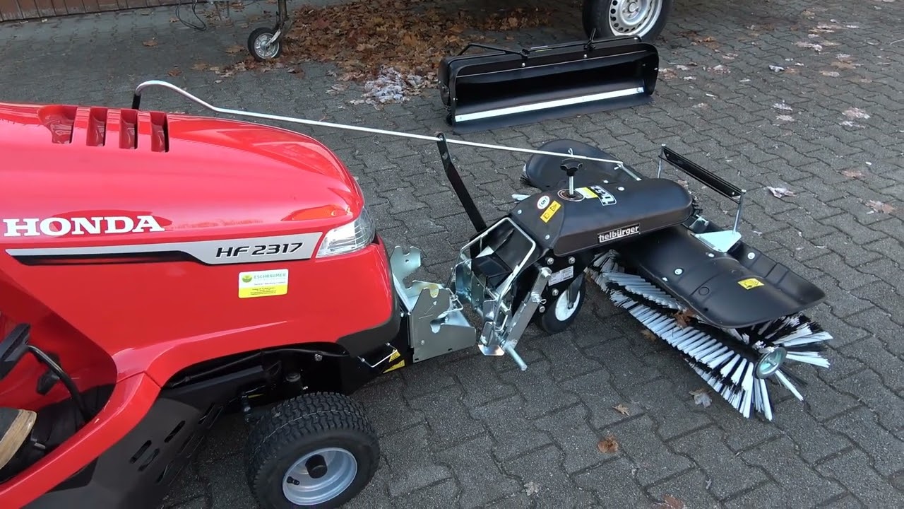 Tielbürger Anbaukehrmaschine tk520 Sicherheitsräumschild ts125 Schnellwechsel-System Rasentraktor!