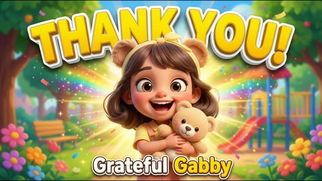 Thank You! 💛 Grateful Gabby Song | Kids Gratitude Song