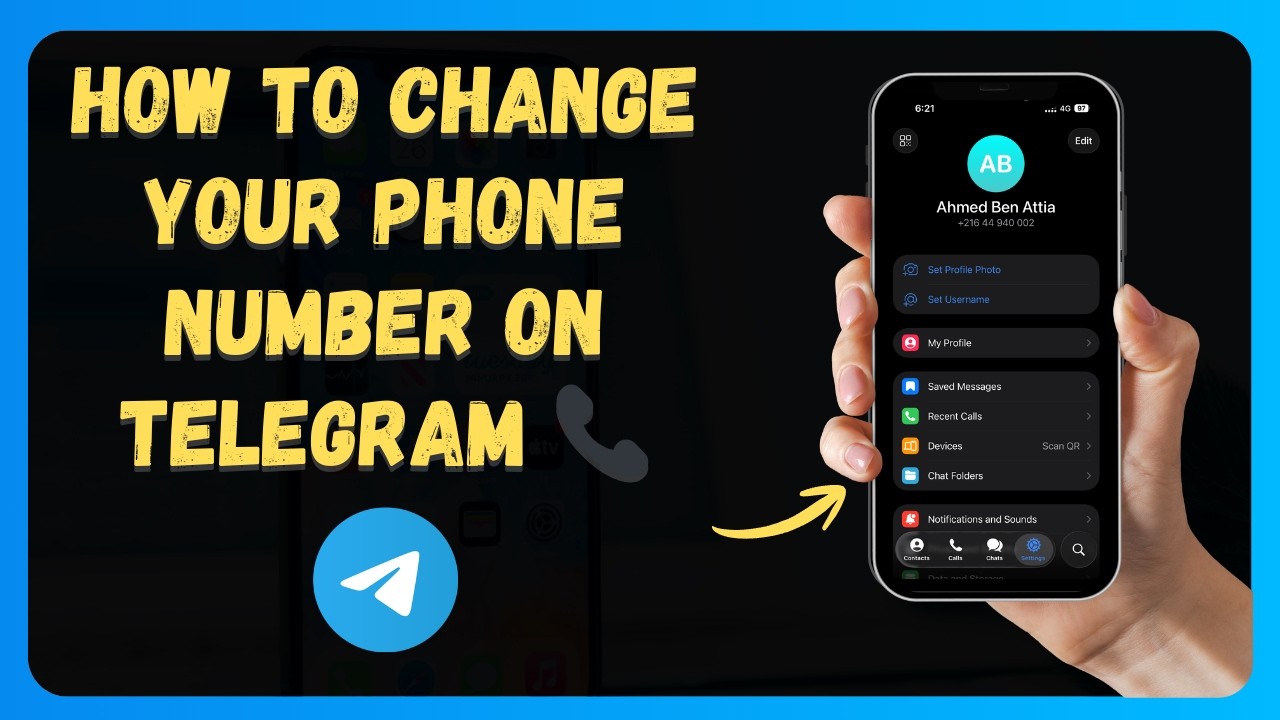 Как изменить номер телефона в Telegram 📞 [Новое обновление 2026 года]