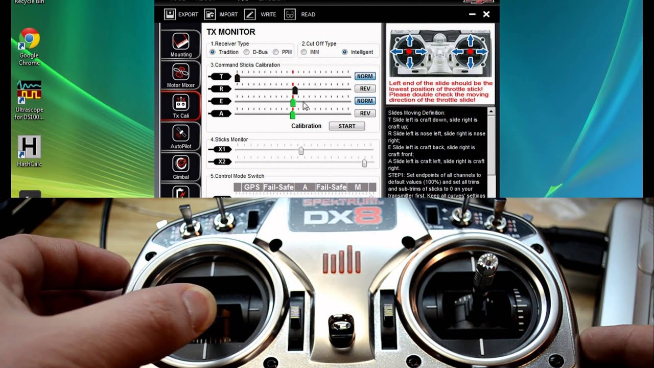 DJI Naza GPS with DX8 Setup and Brief Test Flight