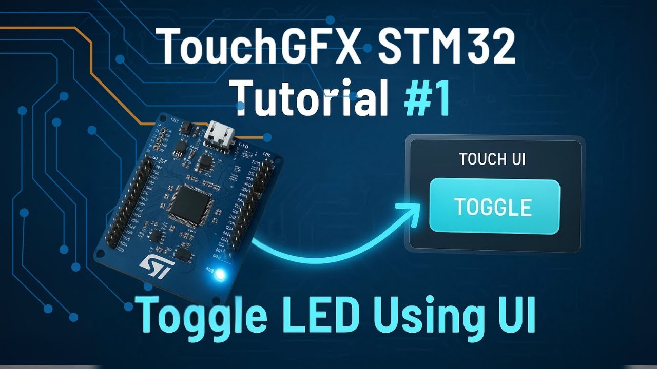 TouchGFX с STM32 #1: Начало работы с TouchGFX | Включение/выключение светодиода с помощью кнопки