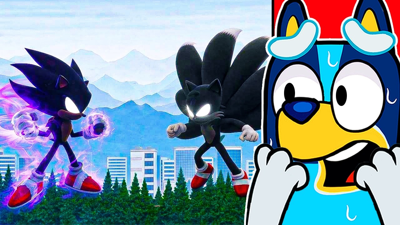 BLUEY RÉAGIT à DARK SONIC contre DARK TAILS Animation !