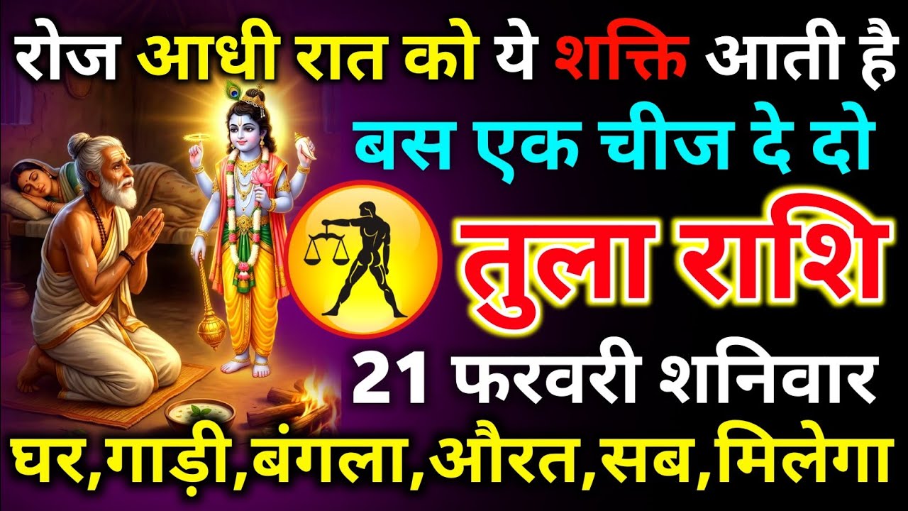 तुला राशि 18 फरवरी बुधवार रोज रात रात को ये शक्ति आती है बस एक चीज दे दो/tula rashi