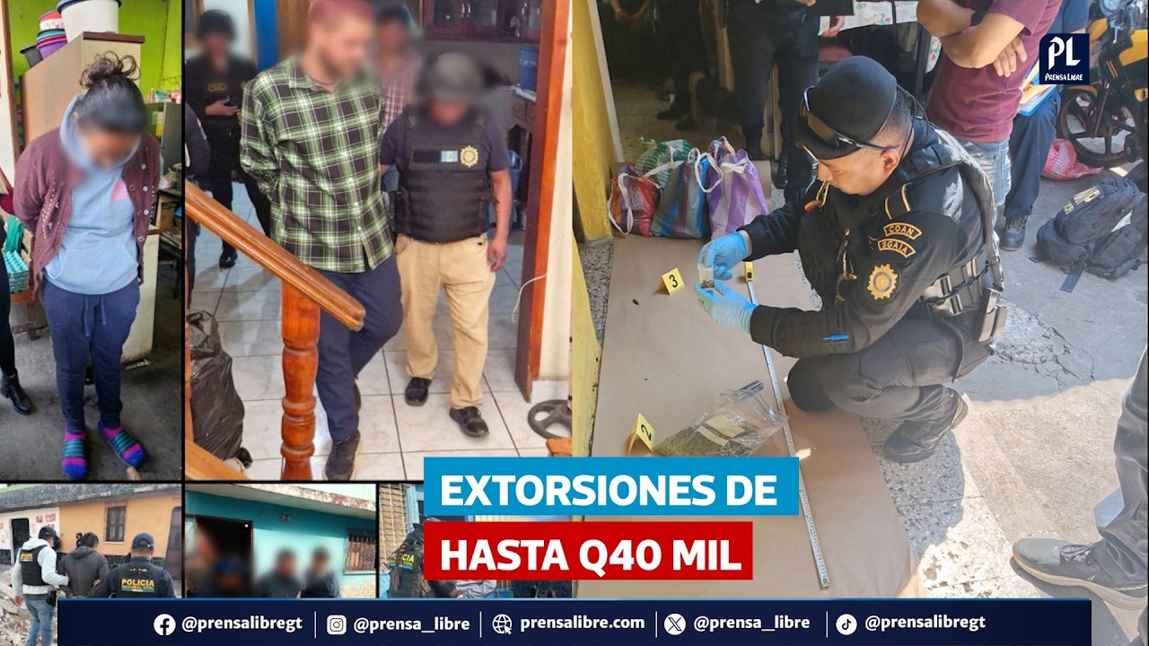 Capturan a 13 pandilleros del Barrio 18 que exigían hasta Q40 mil en extorsiones