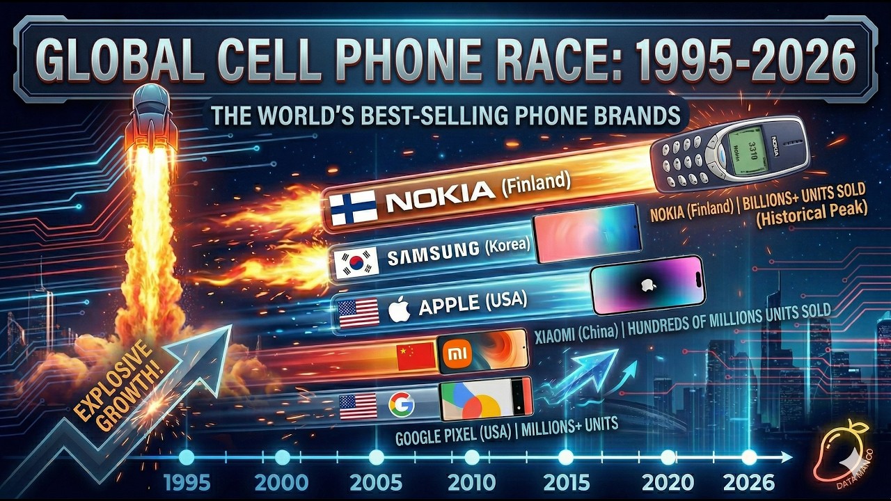 Most Popular Mobile Phone Brands (1995 - 2026) | The Rise and Fall of Giants