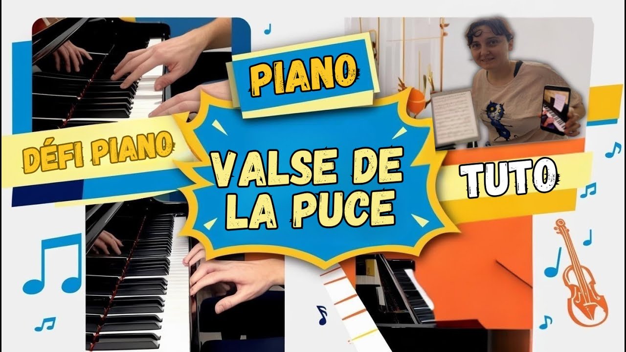 Apprendre morceau piano facile, tuto piano Valse de la puce