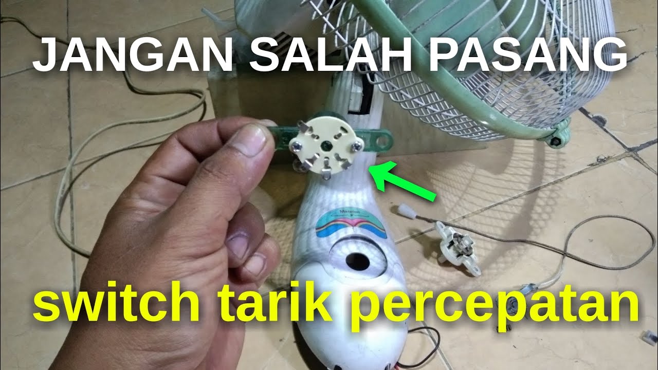 cara pasang switch percepatan kipas angin dinding MASPION buat pemula.