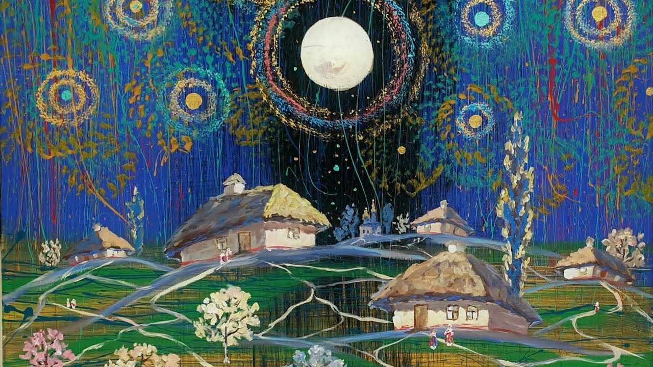 Картини українських художників. Алла Мігай - Тане вечір (Колискова)