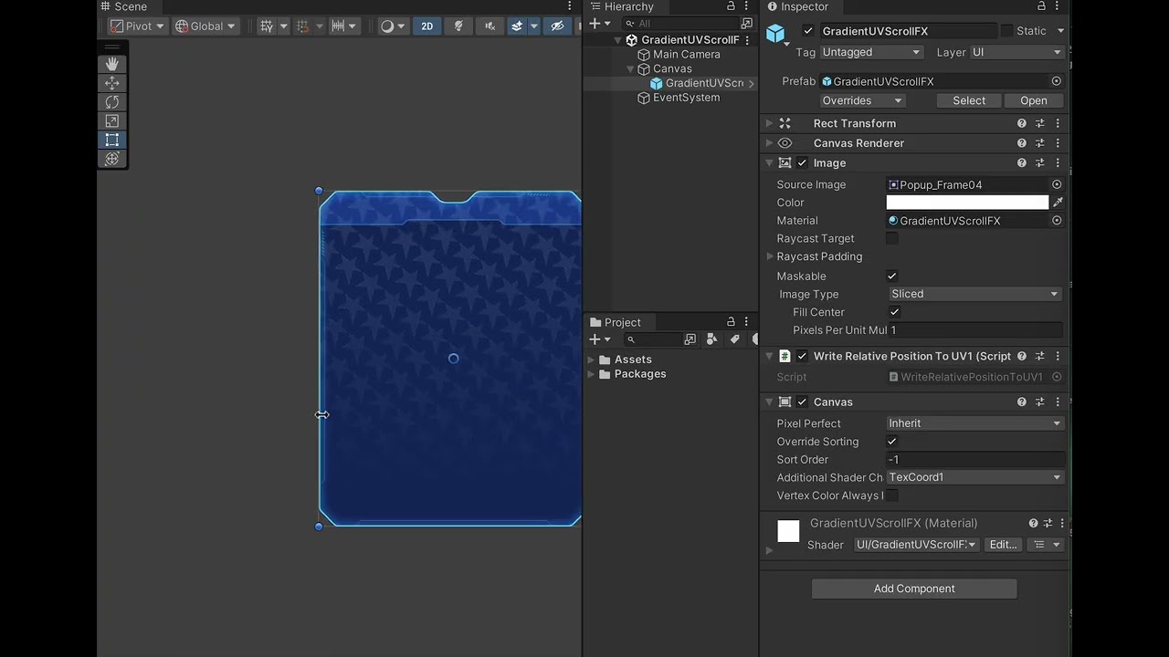 Senior Unity Technical Artist: Nine-Slice Scrolling UV Cg Shader
