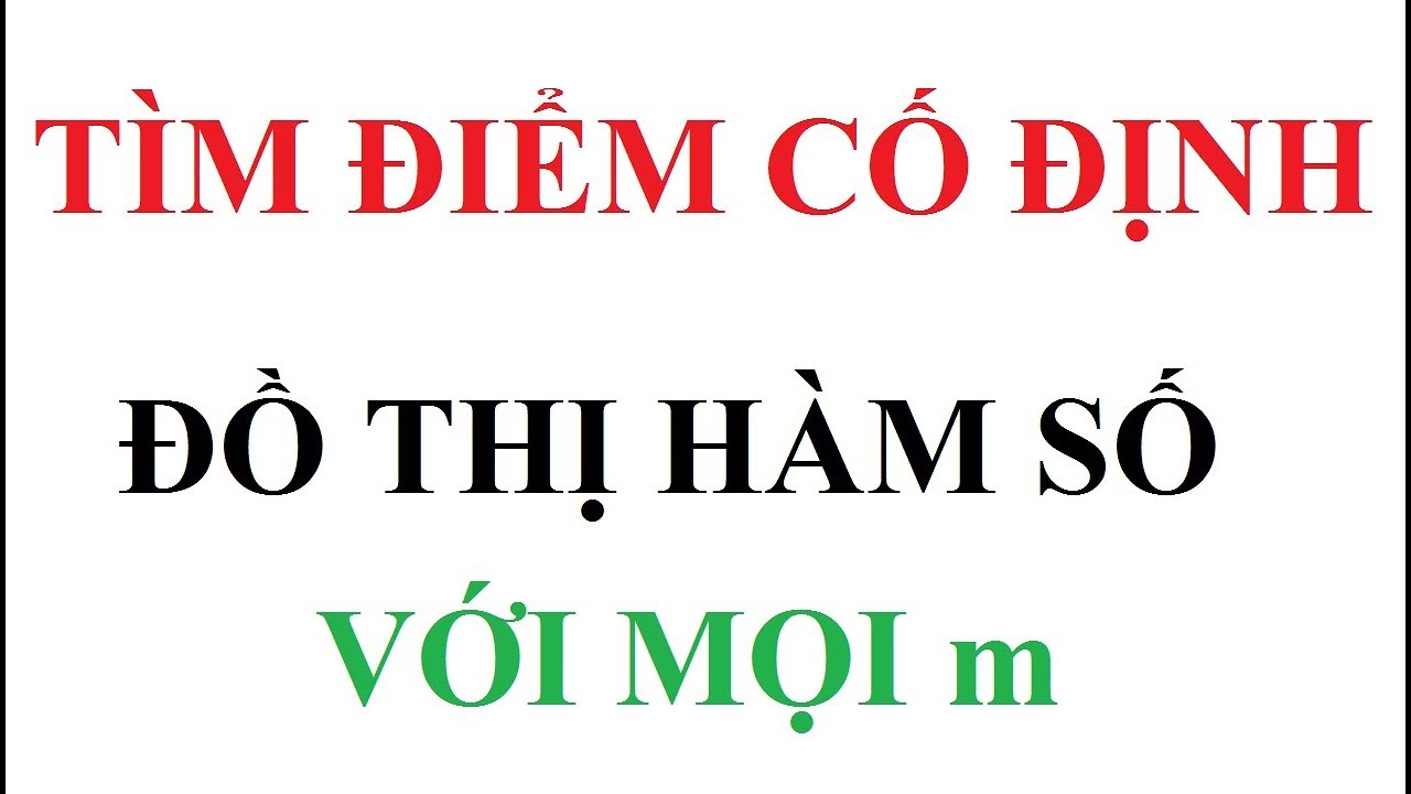 Tìm điểm cố định của đồ thị hàm số - Đồ thị luôn đi qua 1 điểm cố định với mọi m.  Ôn thi toán 9